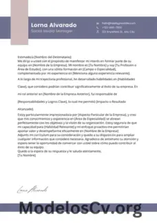 Carta de Presentación Autocandidatura
