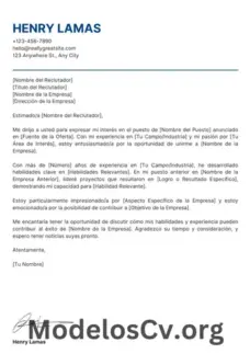 Carta de Presentación para CV