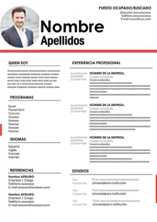 Curriculum Vitae para Imprimir gratis