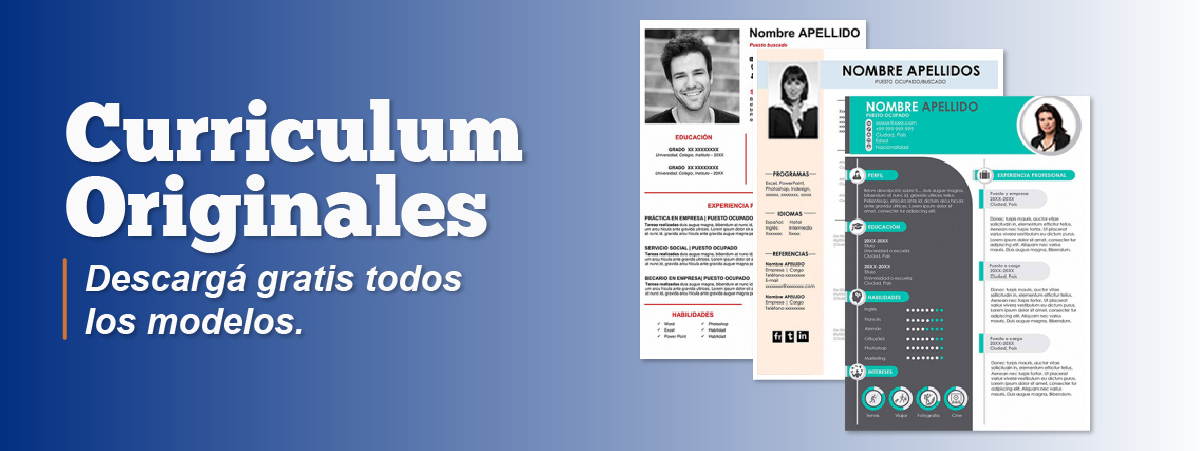 Curriculum Originales gratis