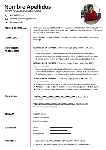 Modelo De Curriculum Vitae Chile - Modelos De CV