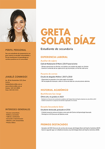 Curriculum para estudiantes de Bachillerato