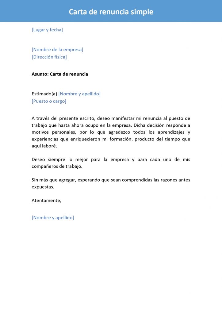 Ejemplos De Carta De Renuncia Laboral Voluntaria Images And Photos My