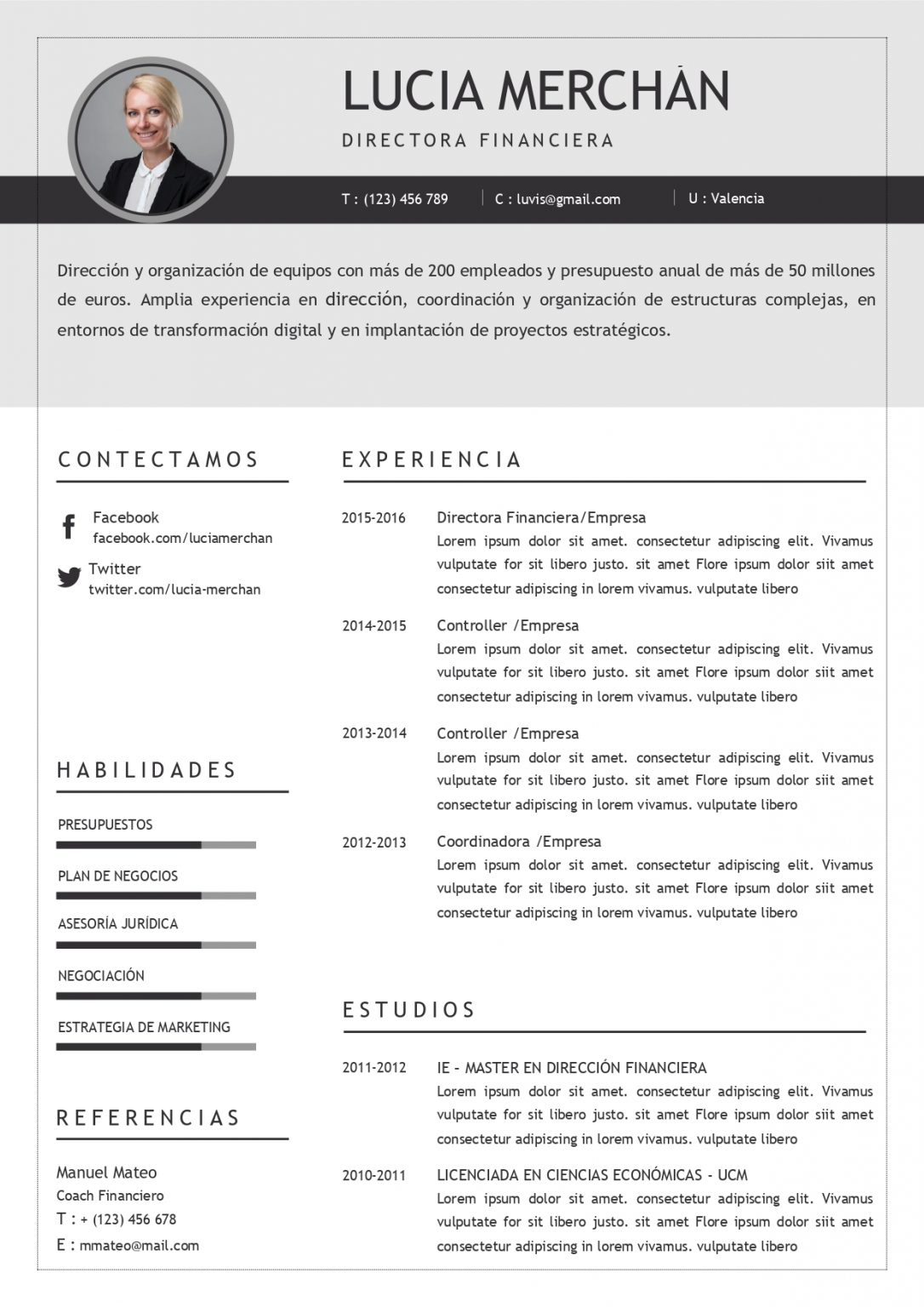 Modelo De Cv Con Referencias Modelos De CV